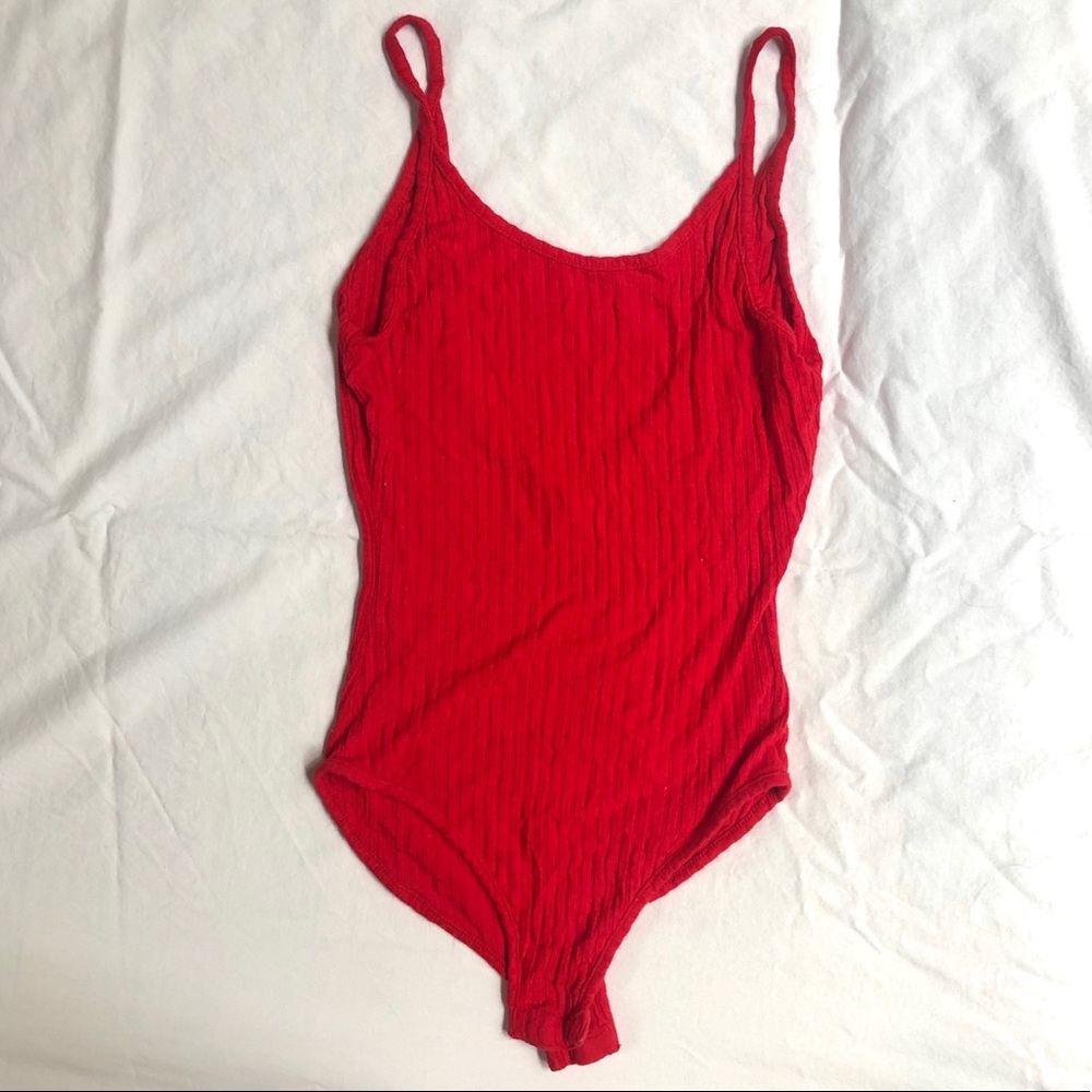 Urban Outfitters bright red low back bodysuit
